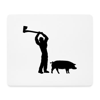 h1n1 butcher - Mouse Pad (horizontal) - white - Front