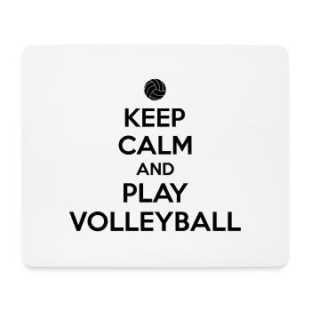 Keep calm and play volleyball - Mousepad (Querformat) - Weiß - Vorne