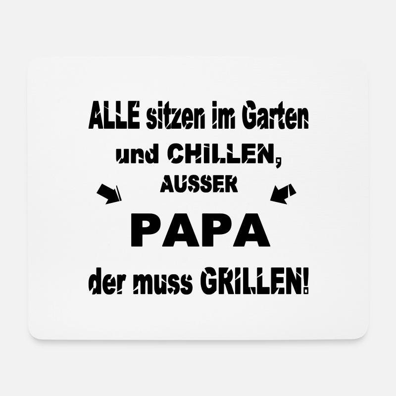 Lustiger Grill-Spruch - Mousepad (Querformat) - Weiß