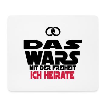 das wars ich heirate - Mousepad (Querformat) - Weiß - Vorne