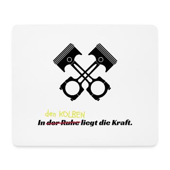 Motorsport Kolben Racing - Mousepad (Querformat) - Weiß - Vorne