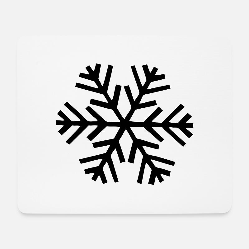 schneeflocke schnee - Mousepad (Querformat) - Weiß