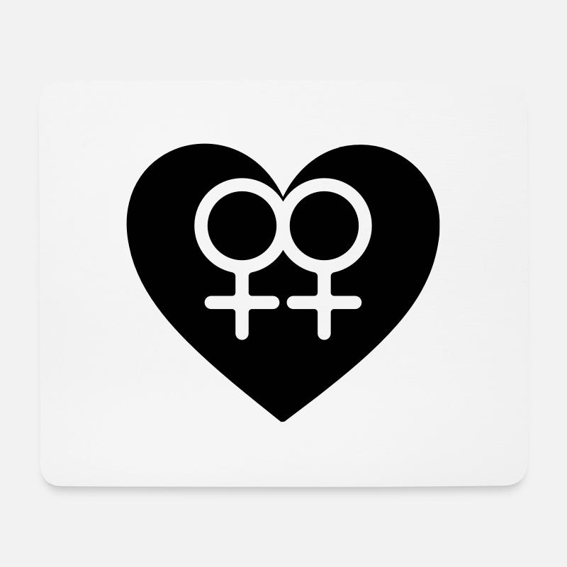 Lesbian Love - Mousepad (Querformat) - Weiß