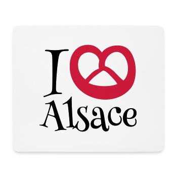 i love alsace - Tapis de souris (format paysage) - blanc - Devant