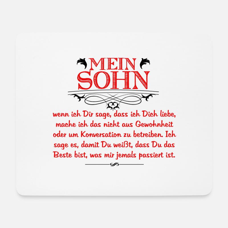 Mein Sohn ist das Beste, was mir je passiert ist - Mousepad (Querformat) - Weiß