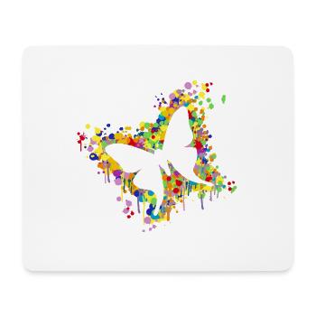 Schmetterling Splash - Mousepad (Querformat) - Weiß - Vorne