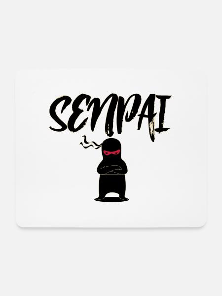 senpai - Mouse Pad (horizontal) - white