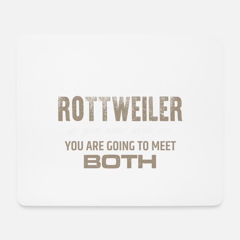 Protected by Rottweiler - Mouse Pad (horizontal) - white