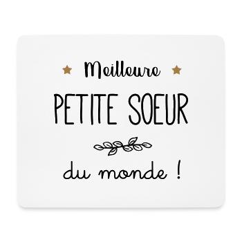 Meilleure petite seur du monde vecteur - Tapis de souris (format paysage) - blanc - Devant