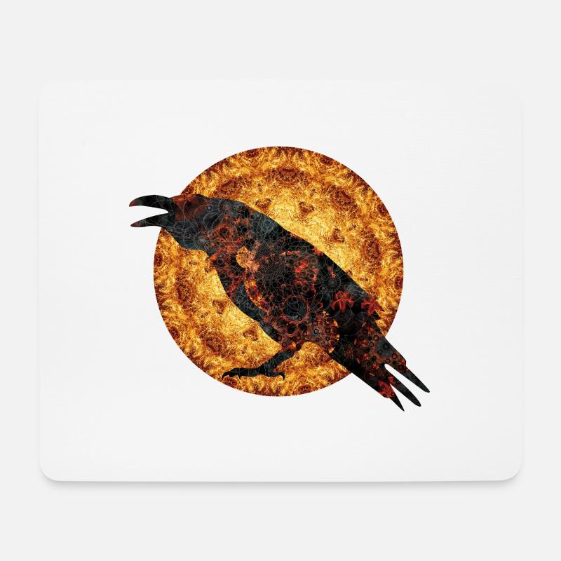mystic raven - Mouse Pad (horizontal) - white