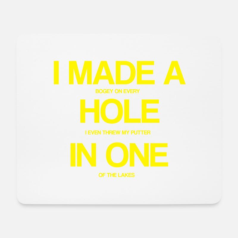 Ich ein Loch in ONE - Mousepad (Querformat) - Weiß