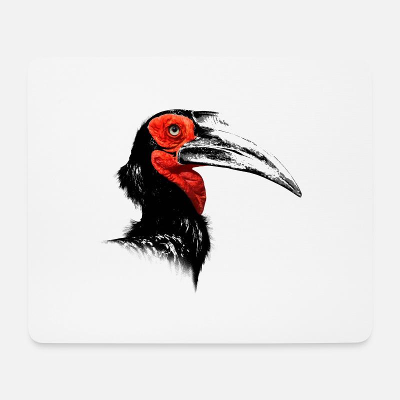 Southern Ground Hornbill - Mouse Pad (horizontal) - white