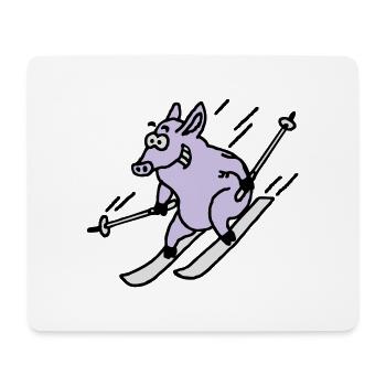 pistensau_02_c_3c - Mousepad (Querformat) - Weiß - Vorne