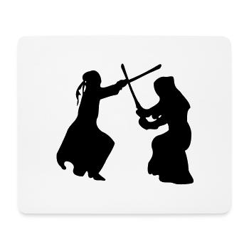 Kampfkunst Kendo -3 - Mousepad (Querformat) - Weiß - Vorne
