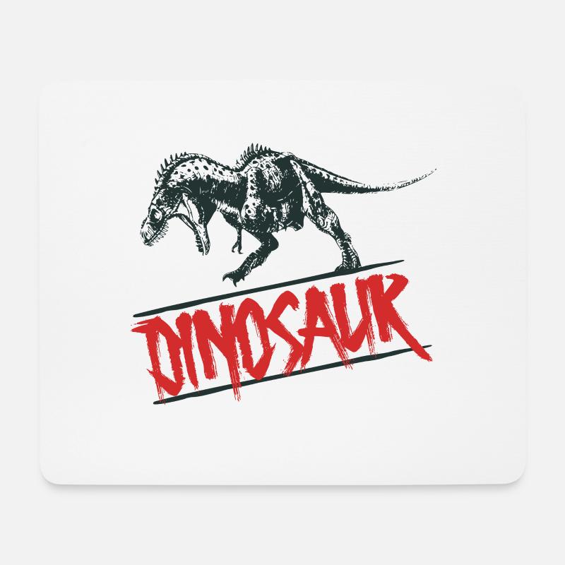 Dinosaurier - Mousepad (Querformat) - Weiß