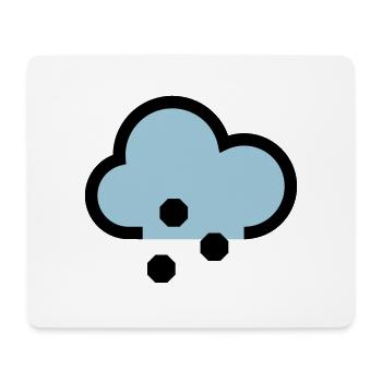 Icône ou icône de météo Neige et giboulée - Tapis de souris (format paysage) - blanc - Devant