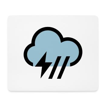 Tempête, icône de nuage d'orage, icône - Tapis de souris (format paysage) - blanc - Devant