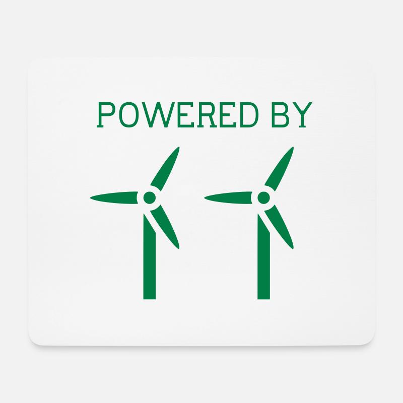 l'énergie éolienne - Tapis de souris (format paysage) - blanc