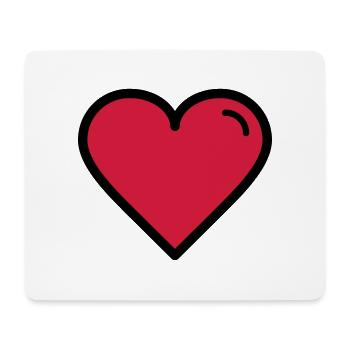 Valentine's Heart - Mouse Pad (horizontal) - white - Front