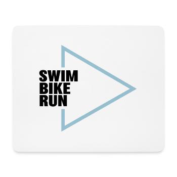 Triathlon course à pied - Tapis de souris (format paysage) - blanc - Devant
