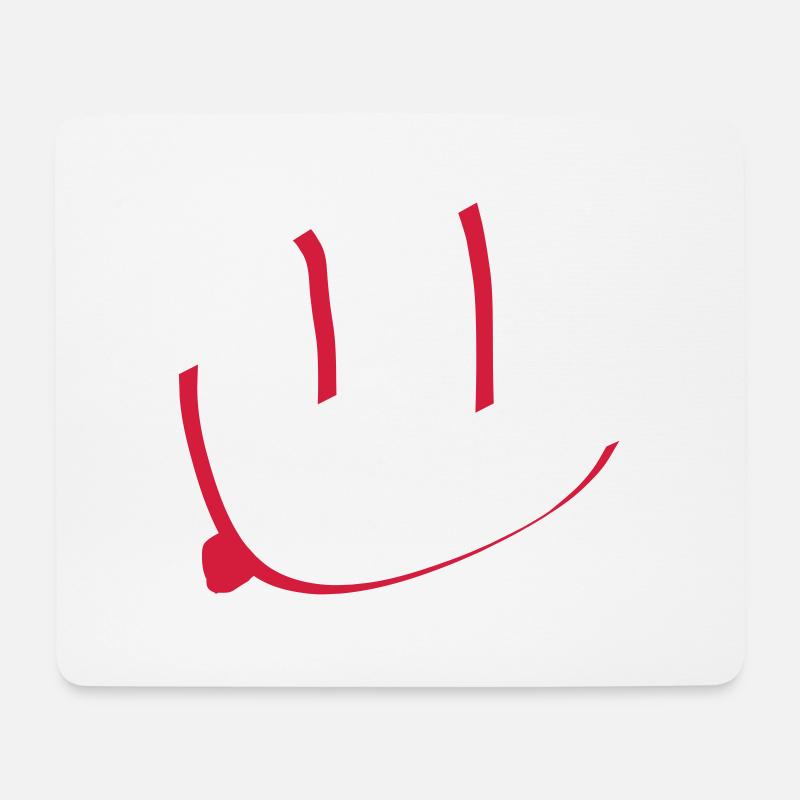 Lächeln - Mousepad (Querformat) - Weiß
