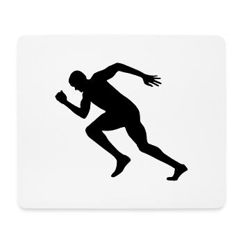 Runner, Running, Sprinter - Mouse Pad (horizontal) - white - Front