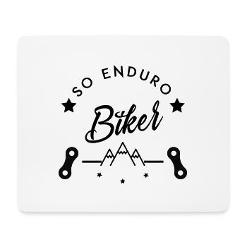 Vintage Mountain Bike Enduro Design Black - Mouse Pad (horizontal) - white - Front