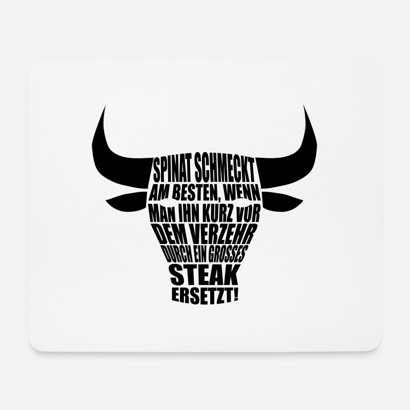 steak - Mousepad (Querformat) - Weiß
