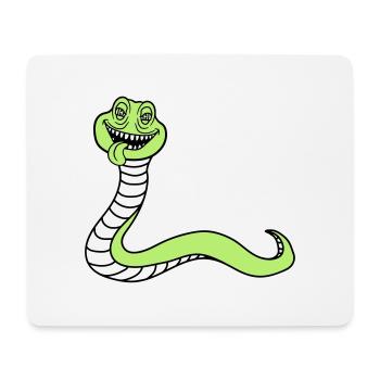 snake face head monster boese dangerous la - Mouse Pad (horizontal) - white - Front