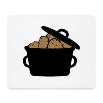 kochtopf topf viele haufen design kartoffel essen - Mousepad (Querformat) - Weiß - Vorne
