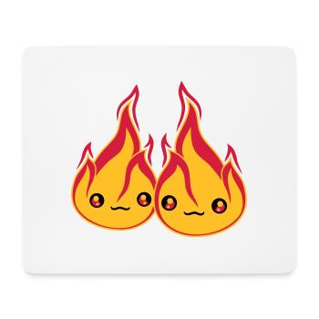 2 freunde team paar liebe paerchen verliebt gesich - Mousepad (Querformat) - Weiß - Vorne