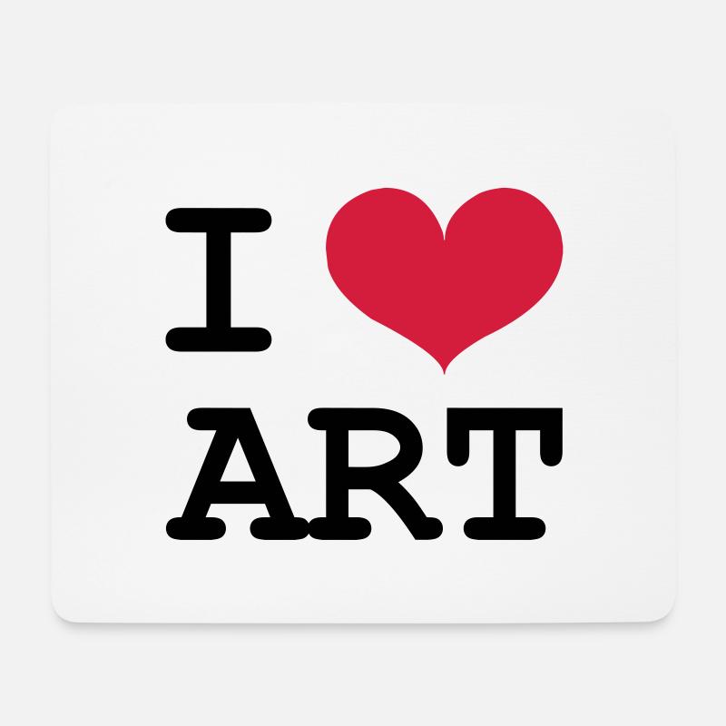 i love art - Mousepad (Querformat) - Weiß