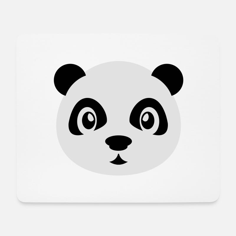 Cute panda with glasses - Nerd Panda Bär - Brille - Mousepad (Querformat) - Weiß
