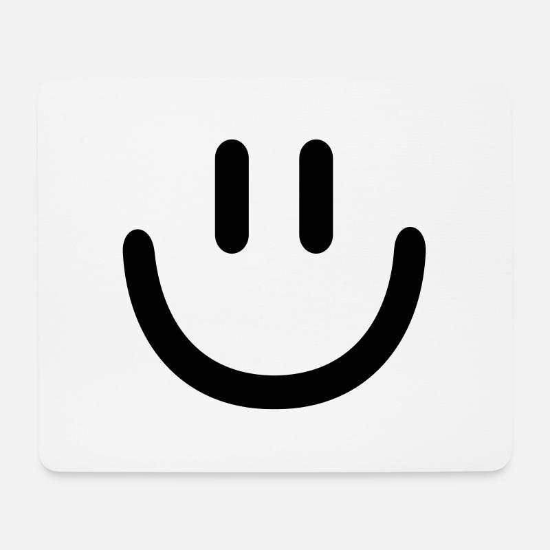 Smiley - Mousepad (Querformat) - Weiß