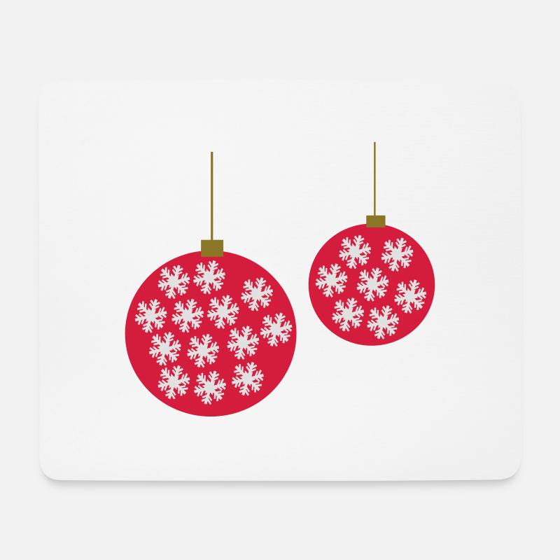 Weihnachtskugel - Mousepad (Querformat) - Weiß