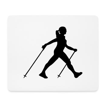 Nordic walking - Mousepad (Querformat) - Weiß - Vorne