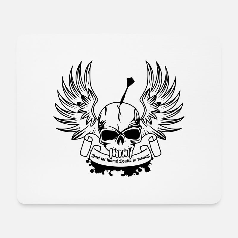 Dart ist funny - Double is money - Mousepad (Querformat) - Weiß