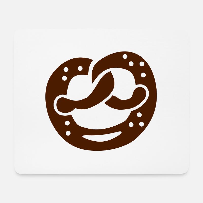 Brezel - Mousepad (Querformat) - Weiß