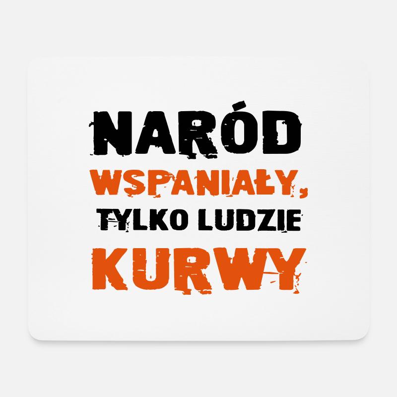 EINE WUNDERBARE NATION, NUR VERDAMMTE MENSCHEN - Mousepad (Querformat) - Weiß
