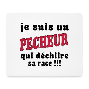 Je suis un pêcheur qui déchire - Tapis de souris (format paysage) - blanc - Devant