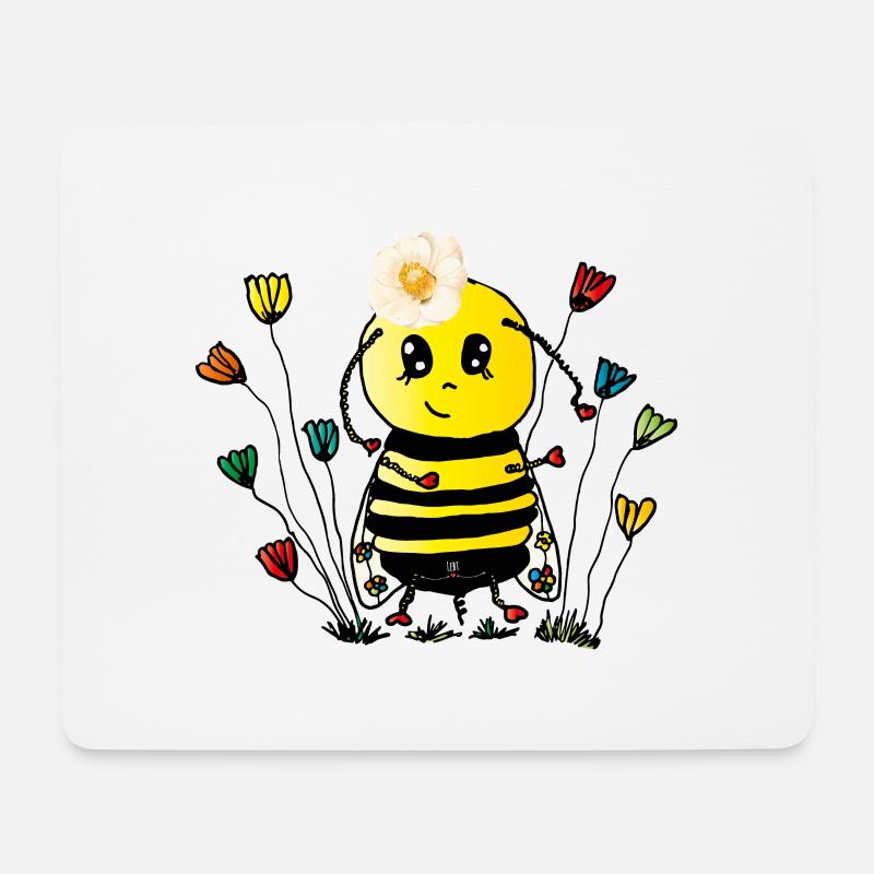 Apes schlimme Biene - Mousepad (Querformat) - Weiß