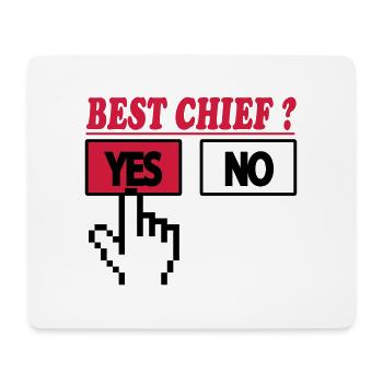 Best chief ? yes 222 - Tapis de souris (format paysage) - blanc - Devant