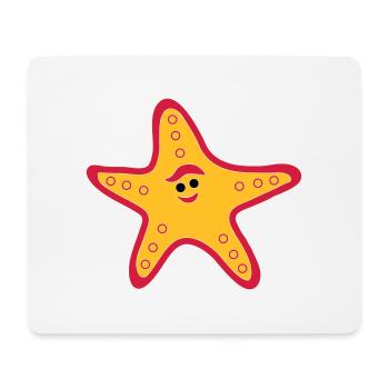 Seestern - Mousepad (Querformat) - Weiß - Vorne