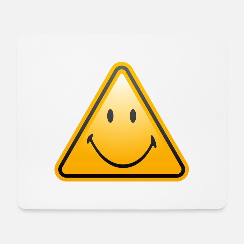 Smiley Shield - Mousepad (Querformat) - Weiß
