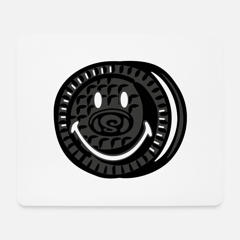 Smiley Oreo - Mousepad (Querformat) - Weiß