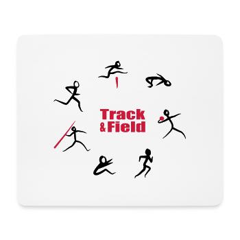 Decathlon, athlétisme - Tapis de souris (format paysage) - blanc - Devant