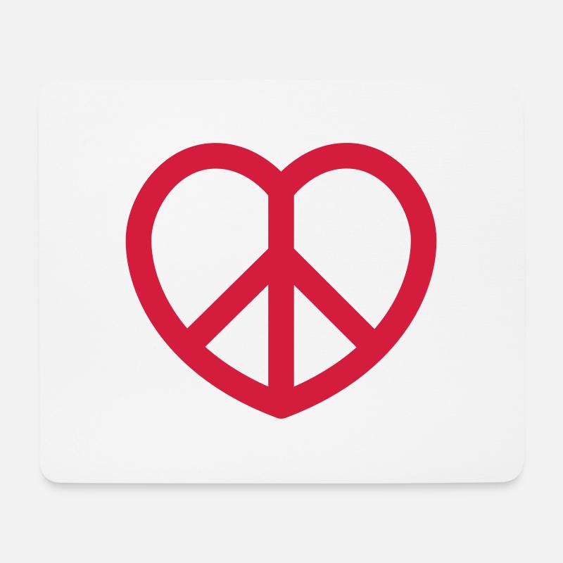peace - Mousepad (Querformat) - Weiß