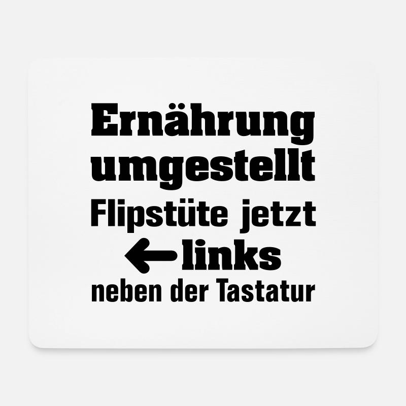 Salzstangen / Flips / Diät / Umstellung / naschen - Mousepad (Querformat) - Weiß