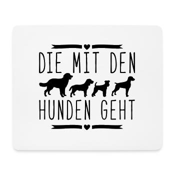 die mit den hunden geht - Mousepad (Querformat) - Weiß - Vorne