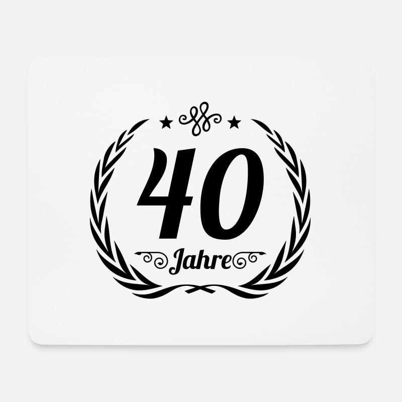 40 jahre kranz - Mousepad (Querformat) - Weiß